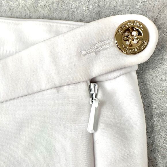 Lilly Pulitzer Alessia Stretch Dinner Pants 8 White Trousers Slim Ankle Resort - Picture 5 of 16